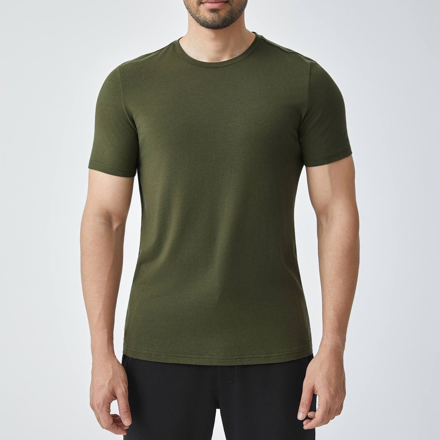 Minimalist HY-Blend Crew Tee Olive Green